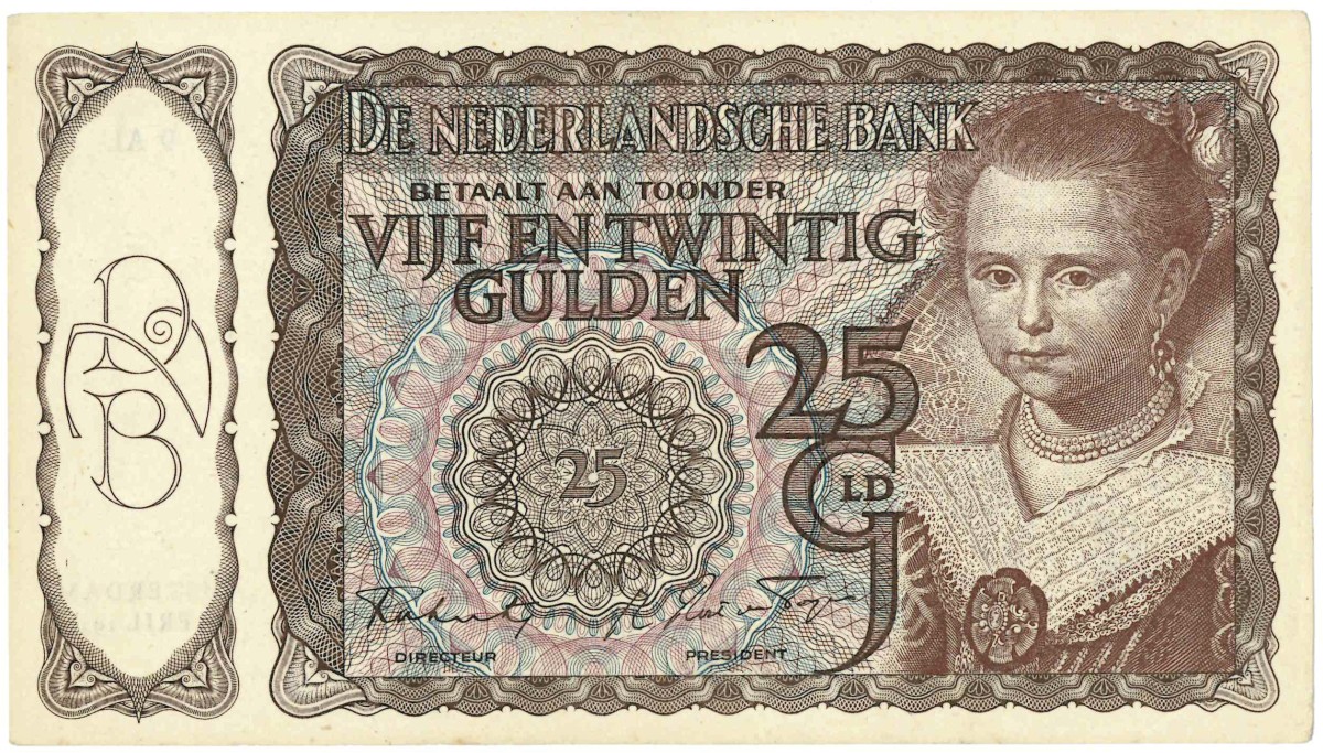 25 gulden. - Nagenoeg UNC.