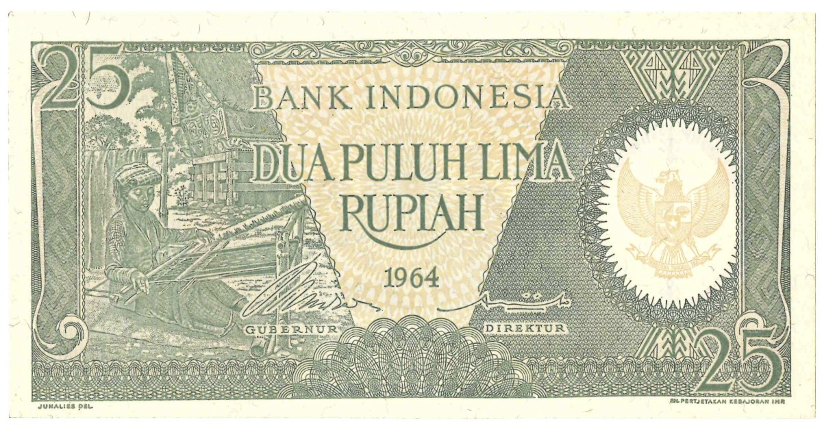 25 rupiah. - UNC.