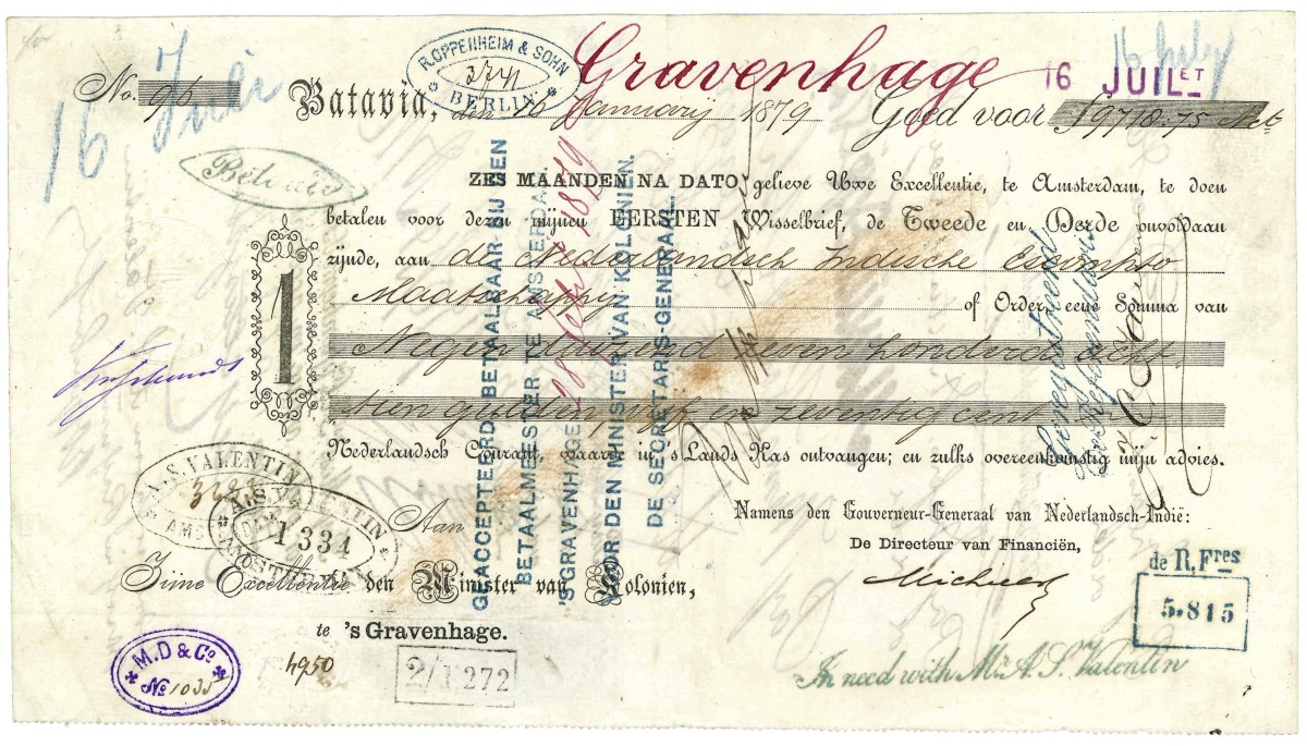 9718,75 gulden. - Zeer Fraai.