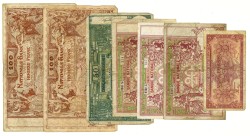 Lot 7 banknotes. - Fine +.