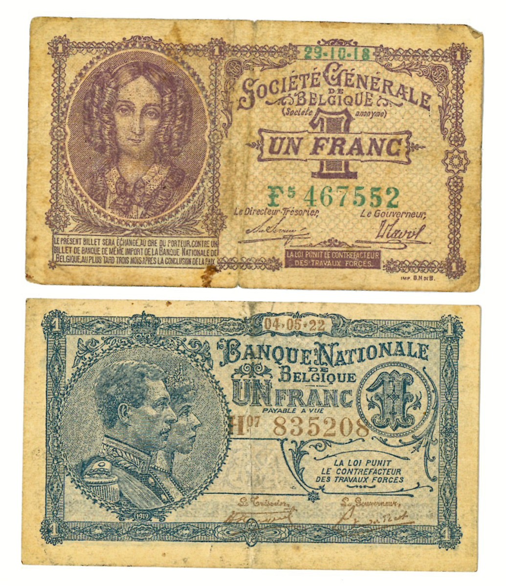 Lot 2 banknotes. - Fine / Very fine.