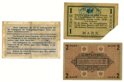 Lot 3 banknotes. - Very fine.