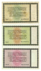 Lot 3 banknotes. - Extremely fine.