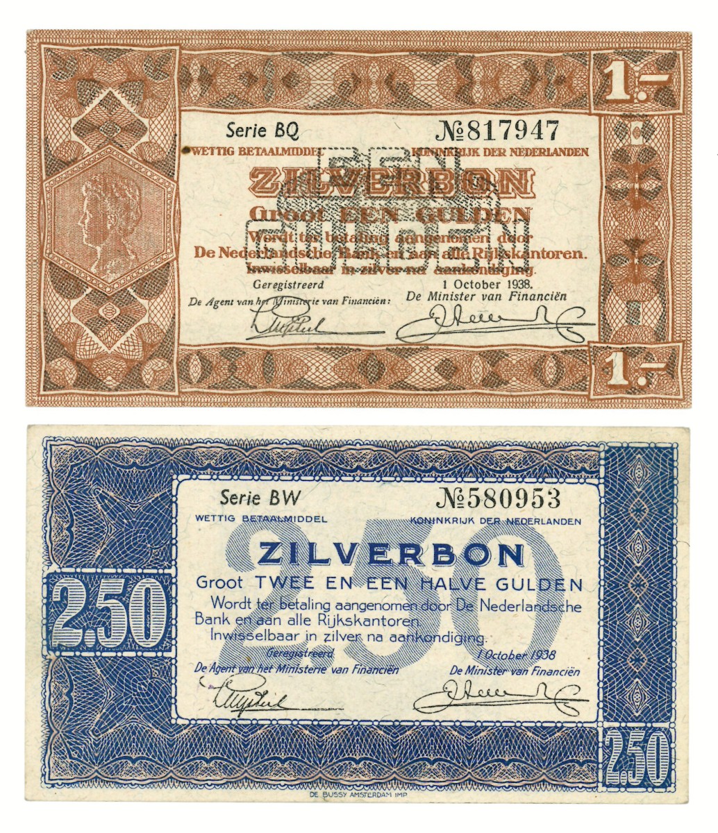 Lot 2 banknotes. - Prachtig +.