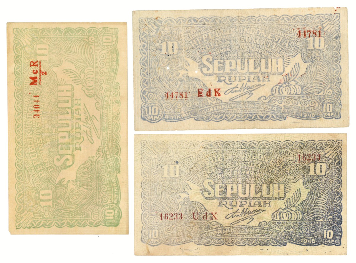 Lot 3 banknotes. - Fine / Very fine.