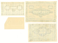 Lot 4 banknotes. - Extremely fine / UNC.