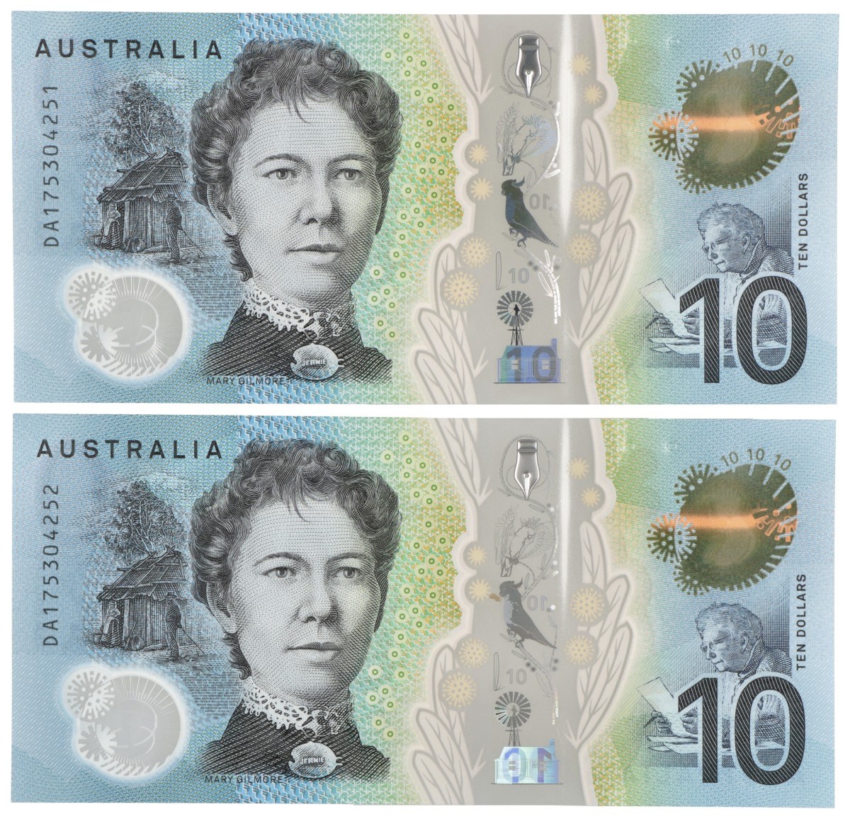 Lot 2 banknotes. - UNC.