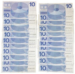 No reserve - Lot 20 bankbiljetten. - Zeer Fraai.
