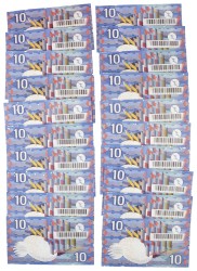 Lot 20 bankbiljetten. - Zeer Fraai.