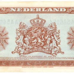Nederland 1 gulden Muntbiljet Type 1945 Wilhelmina II - Nagenoeg UNC