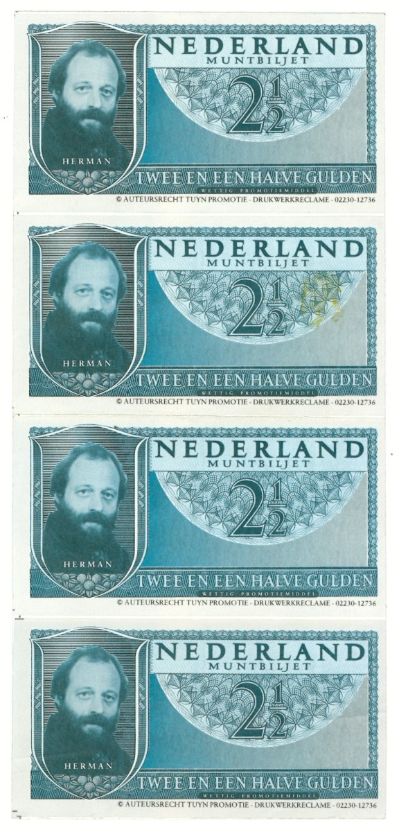 No reserve - Lot 4 bankbiljetten. - UNC.