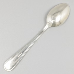 6-delige set theelepels Hollands rondfilet, zilver.