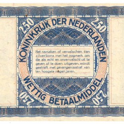 Nederland 2½ gulden Zilverbon Type 1938 - Prachtig +