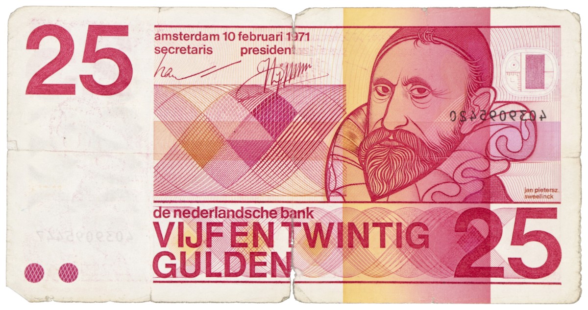 25 gulden misdruk. - Zeer Goed.