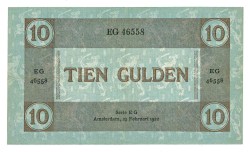 10 gulden. - Zeer Fraai.