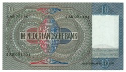 10 gulden. - Nagenoeg UNC.