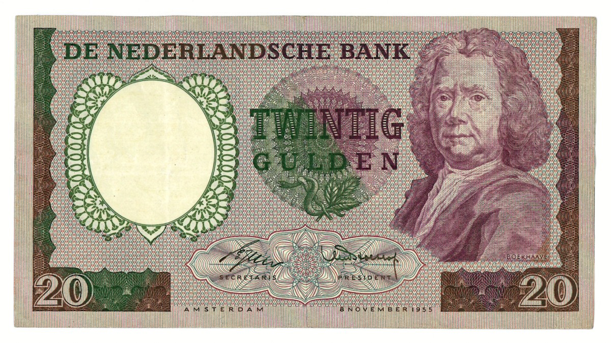 20 gulden. - Zeer Fraai.