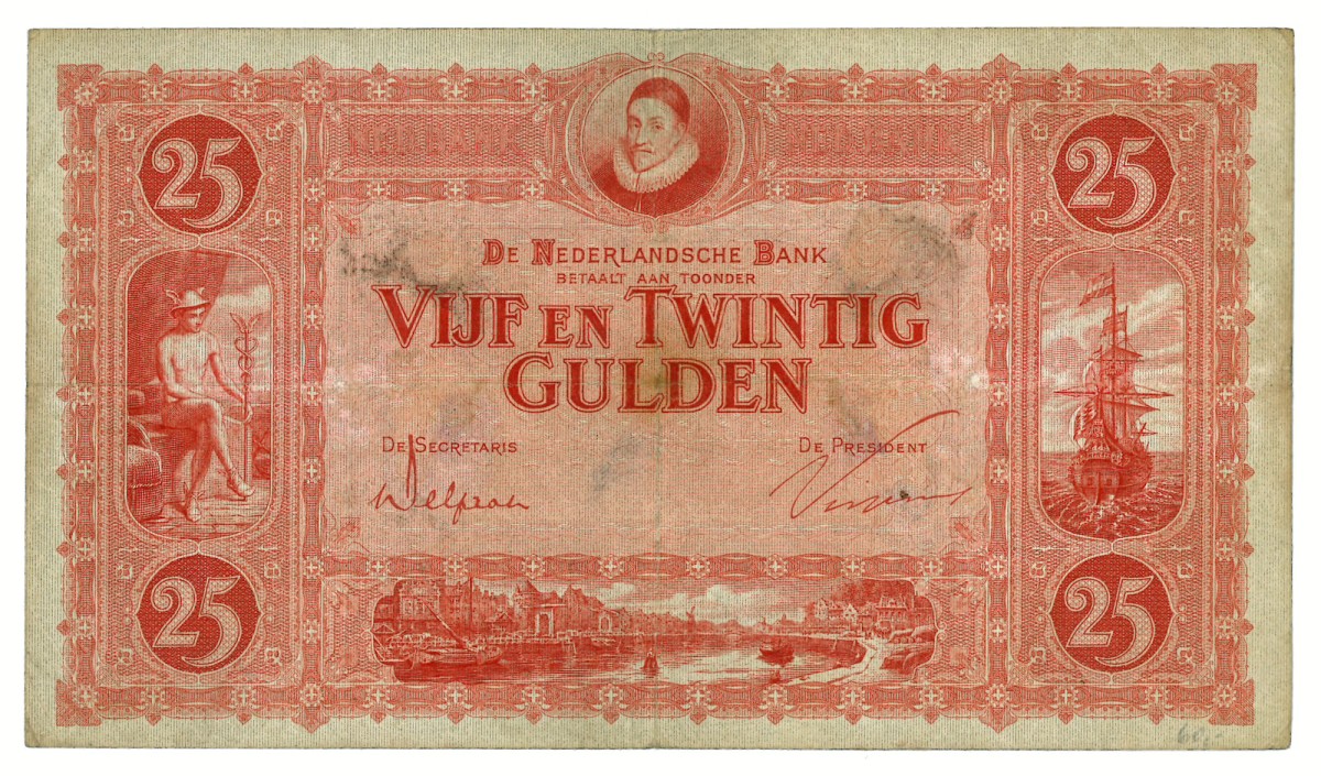 25 gulden. - Fraai / Zeer Fraai.