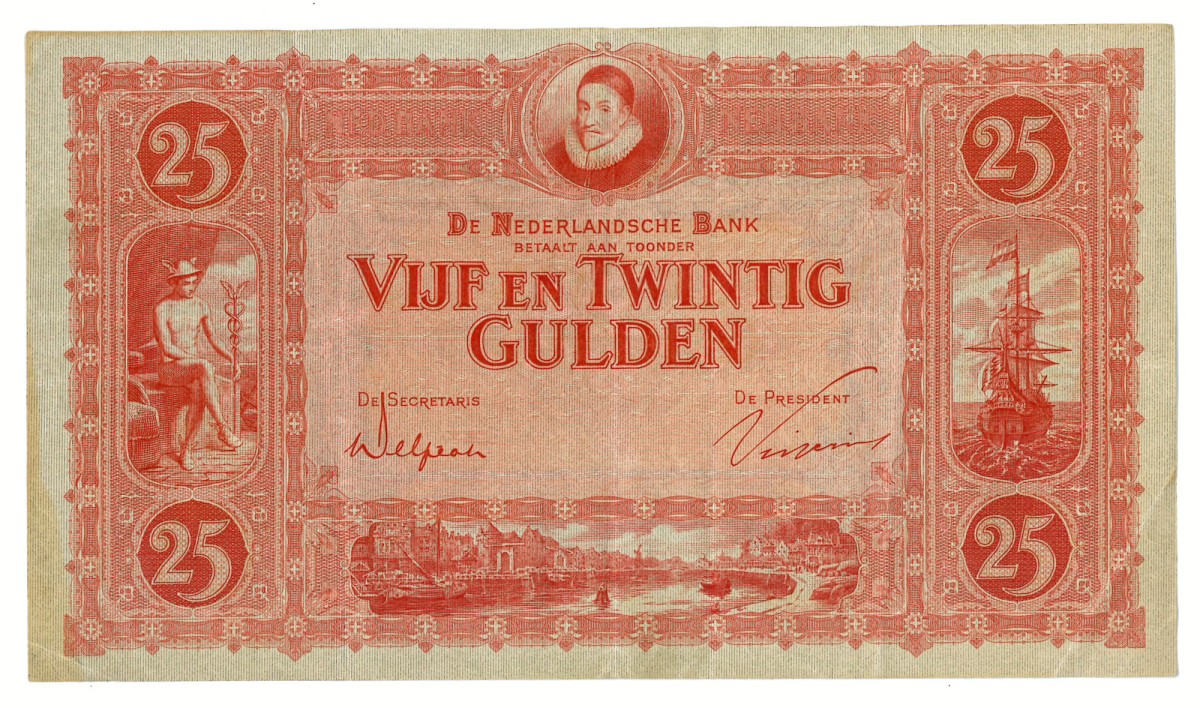 25 gulden. - Zeer Fraai.