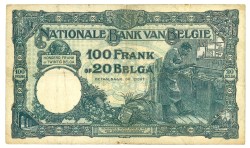 No reserve - Belgium. 100 frank. Banknote. Type 1930. - Very fine.