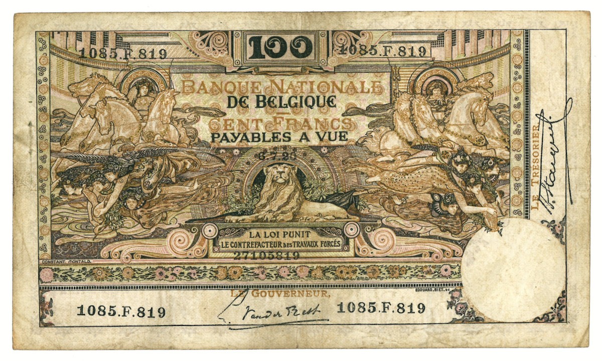 100 francs. - Fine / Very fine.