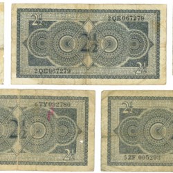 Nederland 5x 2½ gulden Muntbiljet Type 1949 Juliana - Zeer Goed
