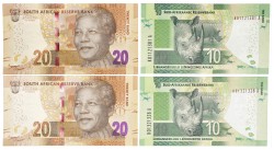 Lot 4 banknotes. - UNC.