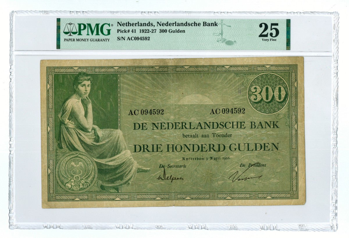 300 gulden 1921. - Zeer Fraai.