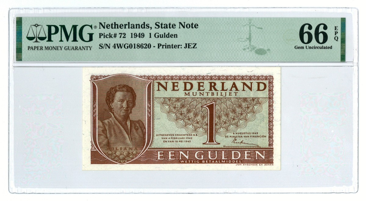 1 gulden 1949. - UNC.