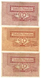 Lot 3 banknotes. - Fine / Very fine.