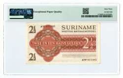 Suriname. 2½ gulden. Muntbiljet. Type 1967. - PMG 63EPQ.