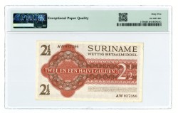 Suriname. 2½ gulden. Muntbiljet. Type 1967. - PMG 65EPQ.