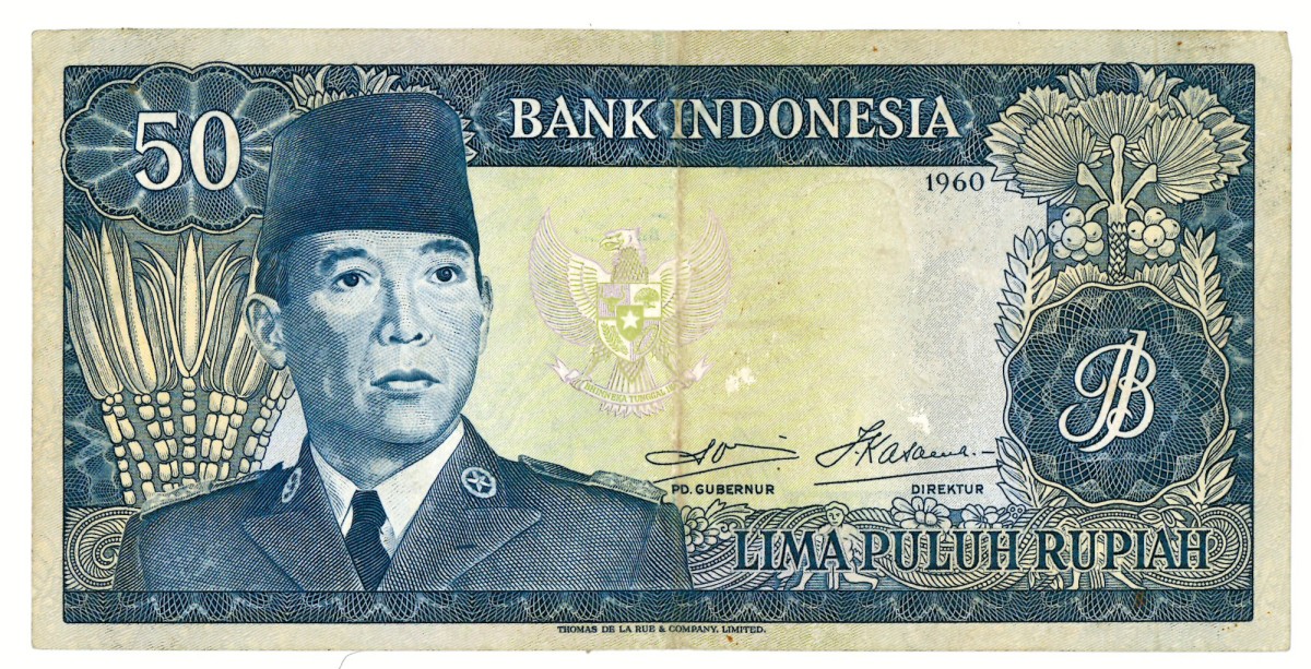 50 rupiah. - Very fine.