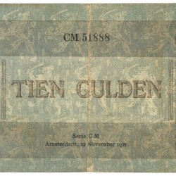 Nederland 10 gulden bankbiljet Type 1921 Arbeid en Welvaart II - Fraai +