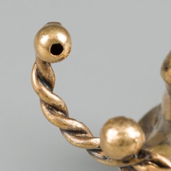 Modernistische miniatuur slak zilver, goud-verguld.