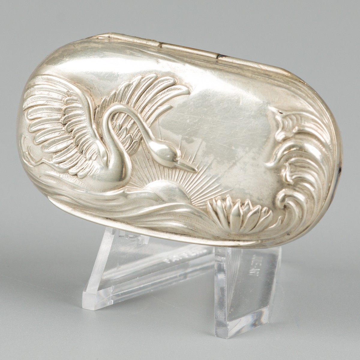Snuiftabaksdoosje zilver.