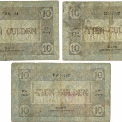 Nederland 3x 10 gulden Bankbiljet Type 1921 Arbeid en Welvaart II - Zeer Goed