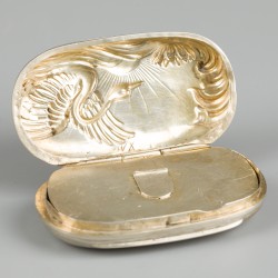 Snuiftabaksdoosje zilver.