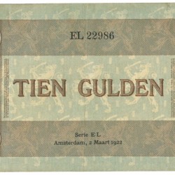 Nederland 10 gulden bankbiljet Type 1921 Arbeid en Welvaart II - Zeer Fraai -