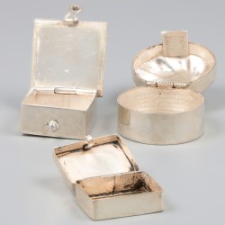 3-delig lot doosjes zilver.