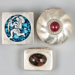 3-delig lot doosjes zilver.