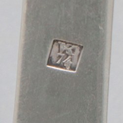 2-delig lot suikerstrooilepels zilver.