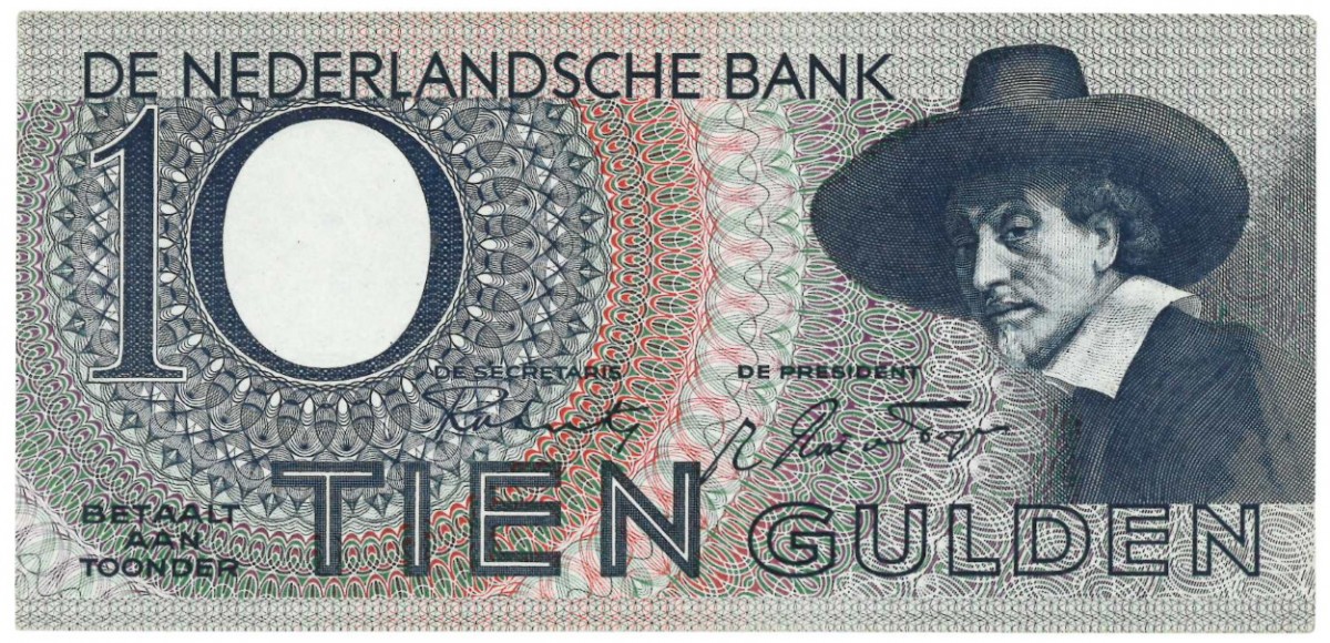 Nederland 10 gulden Bankbiljet Type 1943 I Staalmeester - Zeer Fraai +