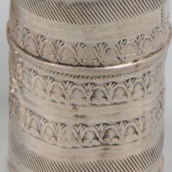 2-delig lot lodereindoosjes zilver.
