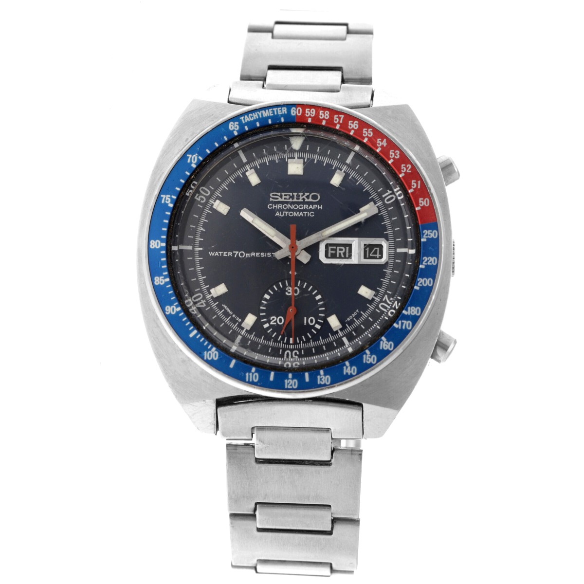 No Reserve - Seiko Pogue 'Pepsi' Chronograph Automatic 6139-6002 - Herenhorloge.