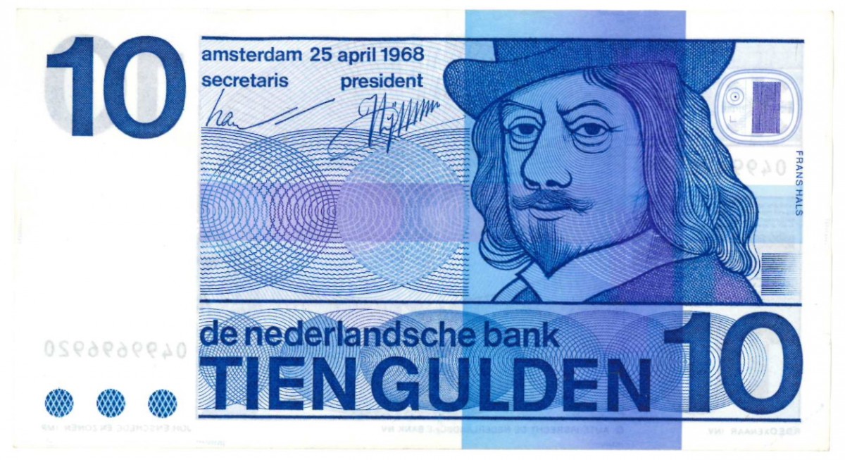 Nederland 10 gulden Bankbiljet Type 1968 Frans Hals - Zeer Fraai +