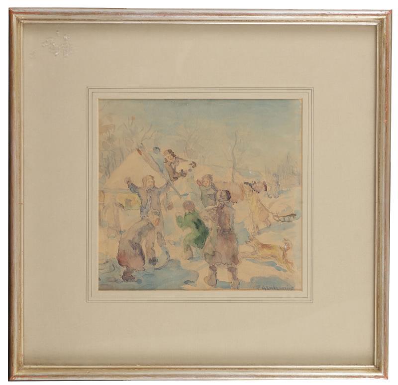 Paul Arntzenius (Den Haag 1883 - 1965), Winterpret.