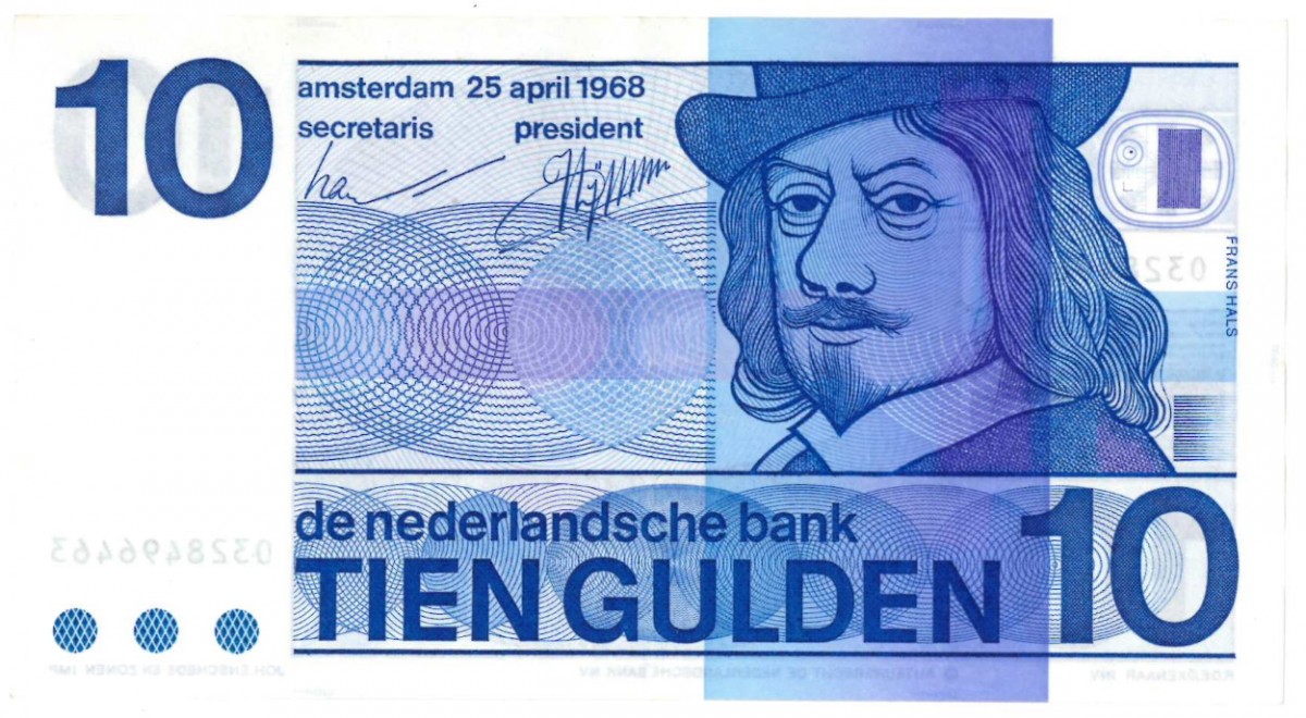 Nederland 10 gulden Bankbiljet Type 1968 Frans Hals - Zeer Fraai +