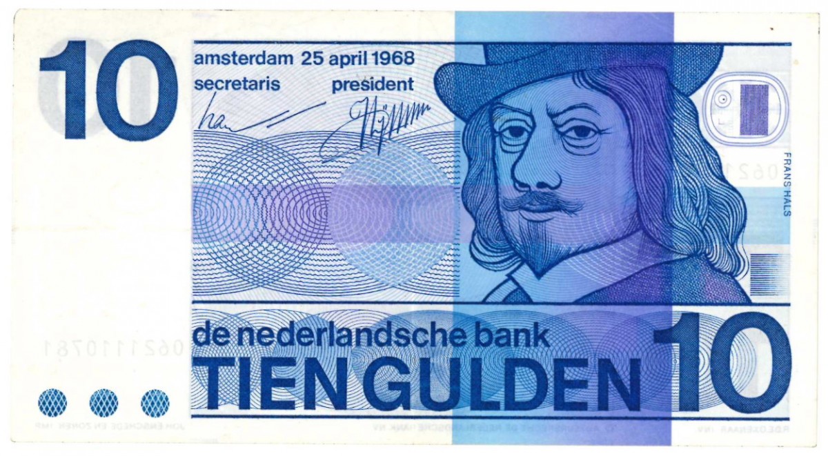 Nederland 10 gulden Bankbiljet Type 1968 Frans Hals - Zeer Fraai +