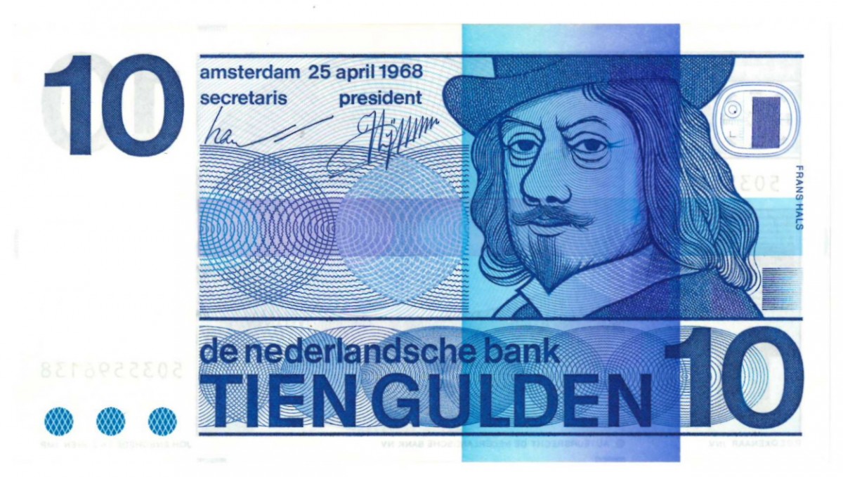 Nederland 10 gulden Bankbiljet Type 1968 Frans Hals - Nagenoeg UNC